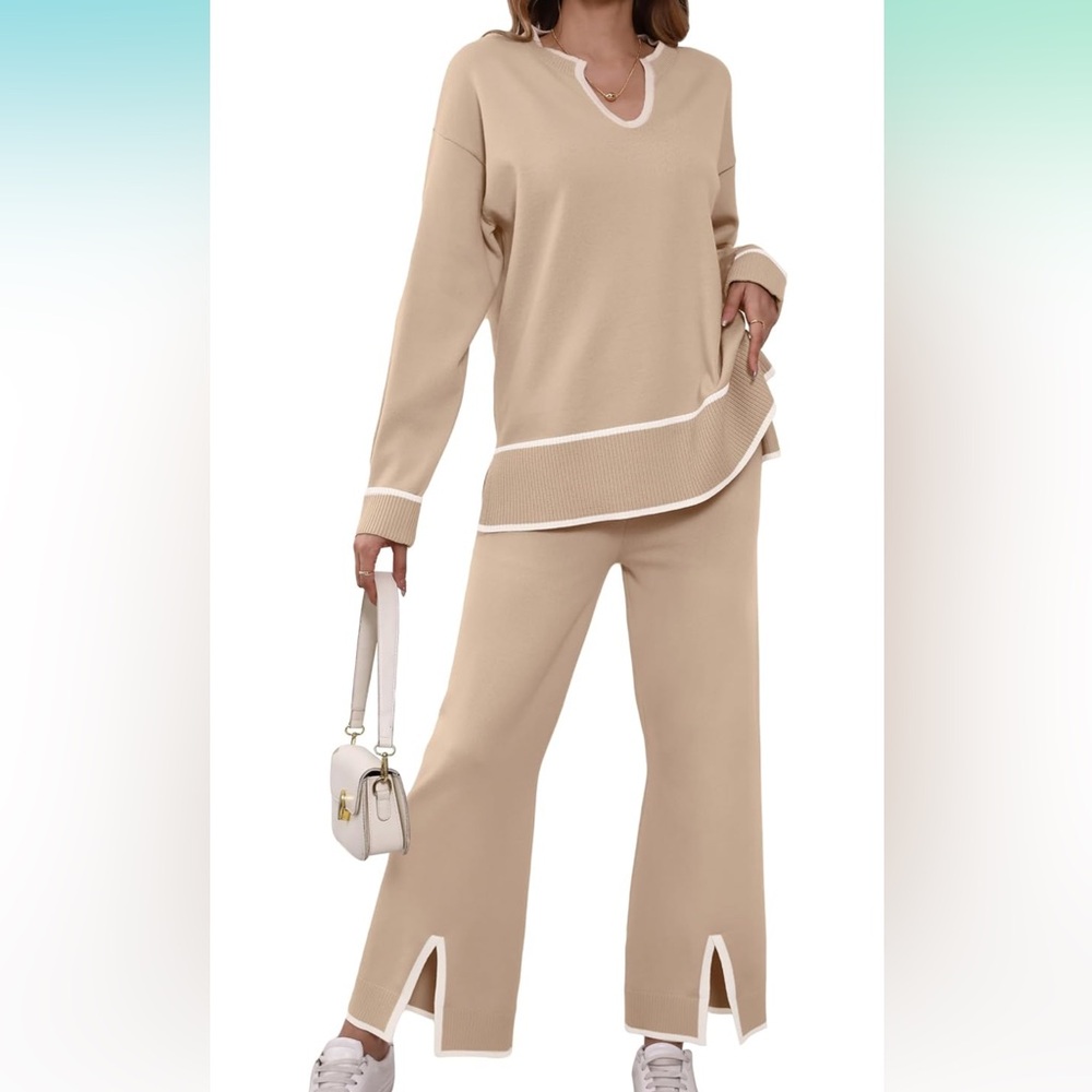 Tan Sweater Set